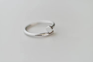 FY-JZ187 Anello Aperto in Argento Sterling 925 Personalizzato alla <span class=keywords><strong>Moda</strong></span> per Donna, Gioielli Coreani all'Ingrosso - Product Image 3