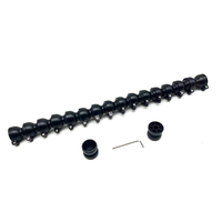 Outils de réparation de bosses de voiture : Support col de cygne noir verrouillable de type droit avec joint de tuyau et trou de 8 mm pour la détection de bosses automobiles et les outils de réparation par éclairage