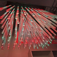 Tube lumineux LED RGB étanche pour extérieur, effet pluie de météores, OEM ODM, pour la décoration de Noël, de jardins, de paysages et de scènes