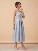 Robes de Soirée Jacquard pour Invitées de Mariage, Robes de Bal en Satin Froncé pour Femmes, Robe de Soirée Personnalisée Mi-Longue, Robe de Bal Formelle