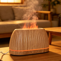 Difusor de Aroma Multifuncional - Difusor de Aroma con Llama y Función de Humidificador, Ambientador para el Hogar