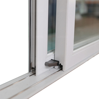 Porte coulissante personnalisée de style moderne pour maison, villa, balcon, double vitrage, aluminium, verre, intérieur, thermique, à haute efficacité énergétique