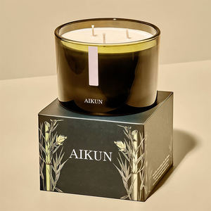 Bougie parfumée AIKUN pour soirée romantique, bougie en cire de soja de luxe à la rose et au jasmin, pour un cadeau d'anniversaire et <span class=keywords><strong>une</strong></span> ambiance sensuelle - Product Image 2