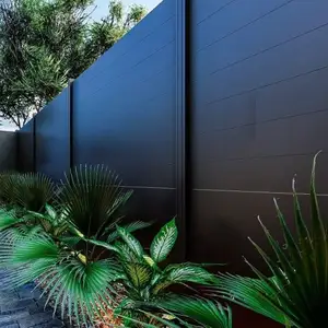 Ucuz özelleştirilmiş slat bahçe çit dikey arka bahçesinde alüminyum çıta çit çin modern alüminyum gizlilik eskrim ekranı