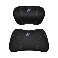 2 PCS pour BMW Compatible Soft PU Leather Car Neck Pillows Accessoire pour 1 2 3 4 5 6 7 X1 X2 X3 X4 X5 X6 X7 Car Seats Headrests