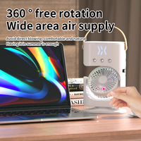 Refroidisseur d'air à 3 trous Ventilateur d'humidification de bureau portable Mini ventilateur refroidisseur d'air USB