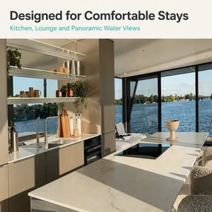 Casa Galleggiante Costiera Durevole con Scafo in Alluminio Saldato, Stanze Isolate, Pannelli Solari, Layout Personalizzato, OEM, Barca Casa da 38 Piedi - Product Image 5