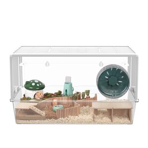 <span class=keywords><strong>Cage</strong></span> d'Habitat pour <span class=keywords><strong>Hamster</strong></span> en Acrylique Transparent Personnalisée, Grande Surface de Vie Visible, pour Cochon d'Inde, Souris - Product Image 3
