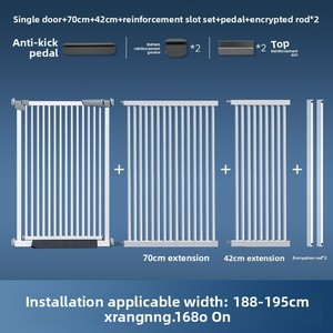 <span class=keywords><strong>Barrière</strong></span> de Sécurité Renforcée <span class=keywords><strong>pour</strong></span> Animaux de Compagnie, Anti-Chute <span class=keywords><strong>pour</strong></span> Chats et Chiens, <span class=keywords><strong>pour</strong></span> Balcon Intérieur, Sans Perçage, avec Verrouillage Automatique - Product Image 6