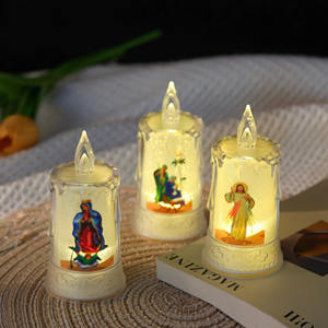 Vela Electrónica de Simulación Directa de Fábrica, Luz LED de Cristal, Ramadán Mubarak, Musulmán, Islam, Jesús, Virgen María, Pila LED sin Llama - Product Image 4