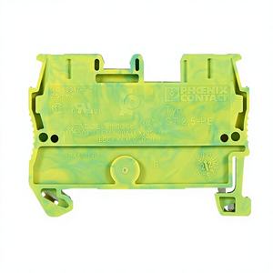 Mt-Phoenix Contact 2.5-PE Ground <b>Terminal</b> Block Push-In Green Yellow 12 AWG DIN Rail 3209532 Original - Product Image 1