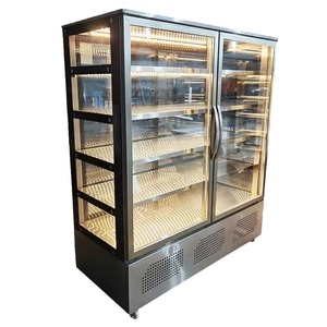 Réfrigérateur vertical commercial en acier inoxydable 304, anti-échaudage, avec vitrine à vaisselle et <span class=keywords><strong>porte</strong></span> pliante pour hôtel, idéal pour la conservation des plats chauds - Product Image 1