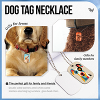 Plaques d'identification pour chiens personnalisables double face, vierges, imprimables par sublimation, vente en gros du fabricant