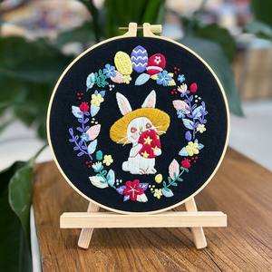 Kit de Costura y Bordado DIY de Pascua: Casa de Cuento de Hadas con Animales del Bosque, Lindo, con Telas, Aros y Hilos para Amantes de las Manualidades y Principiantes, Regalo - Product Image 6