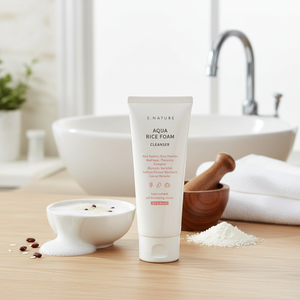 S.NATURE 80ml Aqua Rice Foam Cleanser Limpiador facial más vendido en Corea infundido con ingredientes de arroz amigables con la piel - Product Image 3