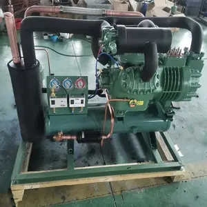 20HP 25HP 30HP สองขั้นตอน bizer คอมเพรสเซอร์ลูกสูบกึ่งปิด r404a หน่วยทําความเย็นห้องเย็น