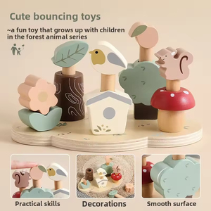 Unisex Gỗ Rừng Động Vật Đồ Chơi Tương Tác Cho Bé Của Đầu Giáo Dục Tay Mắt Phối Hợp Và Phù Hợp Với Trò Chơi Cho Trẻ Em - Product Image 5