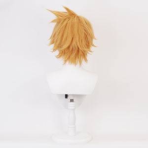 Perruques de cosplay Ainizi synthétiques courtes jaunes de la série <span class=keywords><strong>My</strong></span> <span class=keywords><strong>Hero</strong></span> <span class=keywords><strong>Academia</strong></span>, rôle de Kaminari Denki, pour Halloween - Product Image 6