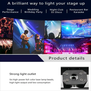 Vibrant Full Color Six Lens Laser Projector Aluminum Alloy DMX512 Dimmable RGB LED <b>Wall</b> Washer IP33 Protection Ultra Long - Product Image 5