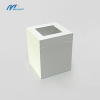 Boîte cadeau rigide blanche multi-tiroirs avec couvercle transparent, logo personnalisé, boîte de rangement en papier de luxe à 2 tiroirs pour cosmétiques, bijoux, maquillage