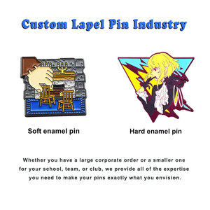 Custom Enamel Pins-Die Casting Metal <b>Silver</b> Gold Plated Cute Cartoons Anime Lapel Pins Custom Logo Design Bulk Wholesale Custom - Product Image 5