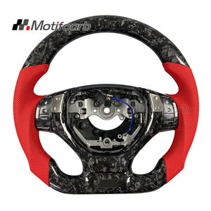 Volante de Fibra de Carbono Forjado Personalizado con Empuñaduras Rojas para Lexus 2012-2016 RX GS ES 250 270 350 300h 450h - Product Image 1
