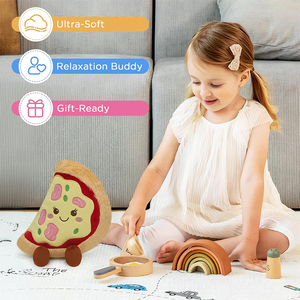 Cuscini Morbidi a Forma di Cibo, Giocattoli di Peluche a Forma di Pizza, Regali Emozionanti per Compleanni e Festività - Product Image 3