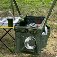 Sac de transport pliable pour outils de barbecue, sacs tactiques pour extérieur, jardin, voyage, pique-nique, organisateur de coffre de garage, sac de rangement pour camping