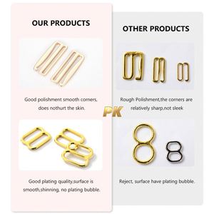 1/2 "Curseur d'anneau en métal et crochets Boucles de sangle de soutien-gorge pour accessoires de soutien-gorge - Product Image 2