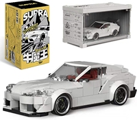 PB PB8808 Bloques de Construcción de Modelo de Coche Gris, Juguete Educativo Electrónico DIY, Escala 1:32, Regalo para Niños y Niñas, 367 Piezas