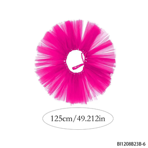 La robe de voile d'anniversaire rose PESENAR ajoute des couleurs vives aux anniversaires des animaux de compagnie, présentant un charme ludique et mignon - Product Image 3