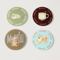 Sous-verres en acrylique personnalisés en gros, sous-verres imprimés personnalisés avec logo