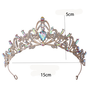 Nouveau Design bandeau de mariée couronne de couvre-chef mariage strass accessoires cristal strass forme de feuille diadème couronne - Product Image 6