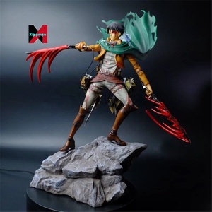 Figura de Acción de PVC de 15CM del Anime Ataque a los Titanes, <span class=keywords><strong>Cosplay</strong></span> de <span class=keywords><strong>Mikasa</strong></span> Eren Rivaille, Poses Intercambiables - Product Image 3