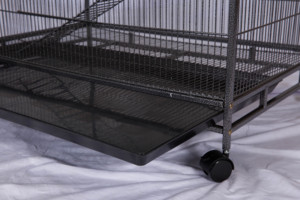 Grande échelle à 4 niveaux et plate-forme en métal noir intérieur extérieur Playhouse <span class=keywords><strong>Cage</strong></span> en bois pour furets chats hamsters oiseaux lapins - Product Image 4