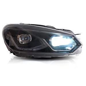 Faros Delanteros LED Secuenciales para VW Golf 6 MK6 2010-2014, Conjunto <span class=keywords><strong>de</strong></span> Lámparas Delanteras <span class=keywords><strong>con</strong></span> Señal <span class=keywords><strong>de</strong></span> Giro Dinámica, DRL, Proyector, Volkswagen VI - Product Image 2