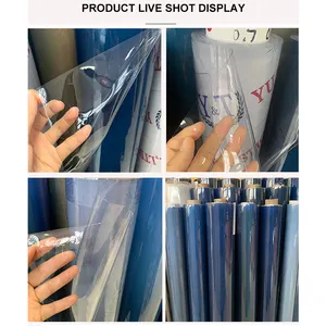 Film plastique PVC Transparent brillant pour la fabrication de sac cosmétique/décoration/imperméable Film plastique PVC super Transparent