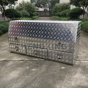 Boîte de rangement pour camionnette à 3 tiroirs entièrement ouverte en alliage d'<span class=keywords><strong>aluminium</strong></span> avec support OEM, résistante à la poussière, pour camionnettes et remorques - Product Image 2