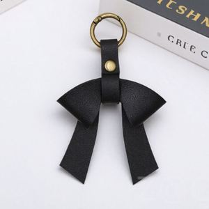 HR Stocked PU Leather Elegant <b>Bow</b> Keychain Leather <b>Bow</b> Charm for Bag Purse Leather <b>Bow</b> Knot Key Ring for GIfts - Product Image 4