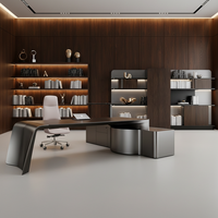 Bureau de direction moderne en forme de L pour ordinateur, table de travail de luxe pour enseignant, patron, directeur général, ensemble de bureaux personnalisables