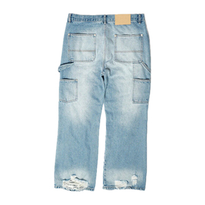 <span class=keywords><strong>Jeans</strong></span> da <span class=keywords><strong>uomo</strong></span> stile Street Hip Hop strappati alla moda con Logo personalizzato <span class=keywords><strong>Jeans</strong></span> larghi strappati da <span class=keywords><strong>uomo</strong></span> - Product Image 6