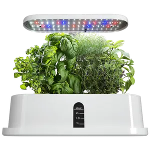 LED Smart garden hydroponic growing systems garden with pump mini full spectrum indoor herb garden