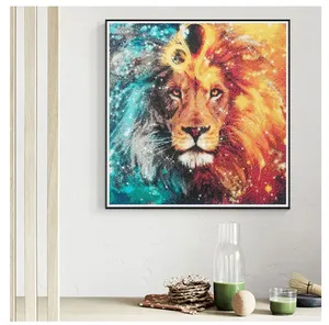 Peinture diamant animal <span class=keywords><strong>lion</strong></span> 5d kit de peinture diamant décoration maison élégante personnalisée peinture diamant pour adultes et enfants - Product Image 2