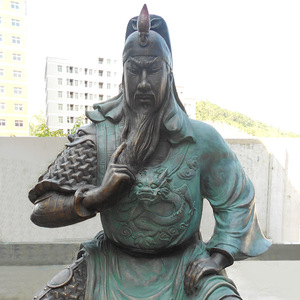 Guan Gong Copper Sculpture Outdoor Religious Temple Floor Mount Figure Statue Ancient Celebrity Artwork - Product Image 3
