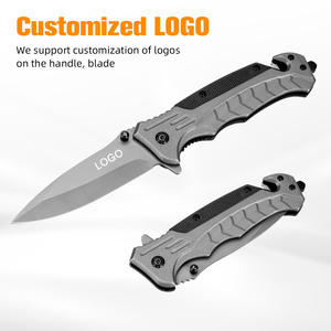 Cuchillo plegable táctico, cuchillo plegable de acero completo, cuchillo de bolsillo plegable de autodefensa de supervivencia para acampar al aire libre - Product Image 2