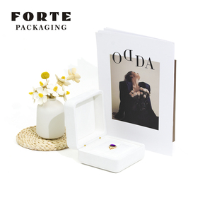FORTE Jewelry <b>Gift</b> Set Ear Ring Large square Suede Jewellery Packaging <b>Boxes</b> for <b>Earrings</b> Rings Supplies for Jewelry - Product Image 1