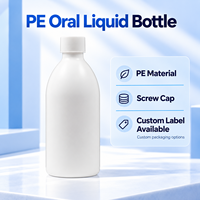 Vente en gros de flacons liquides oraux en PE de 250 ml, flacons à médicaments anti-poussière, logo personnalisé, emballage de sirop pharmaceutique liquide