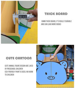 Étagère à livres en forme de voiture Moetry pour la maternelle, bibliothèque en bois pour enfants, centre de lecture pour enfants - Product Image 6