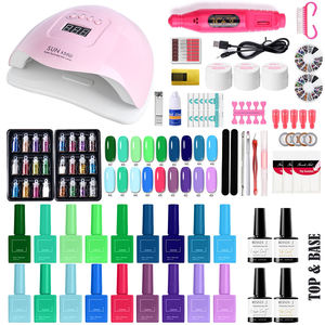Bon marché, vente en gros, vernis à ongles brillant, accessoire de <span class=keywords><strong>manucure</strong></span>, 18 couleurs, <span class=keywords><strong>kit</strong></span> de vernis à ongles <span class=keywords><strong>gel</strong></span> avec lumière <span class=keywords><strong>UV</strong></span> - Product Image 1