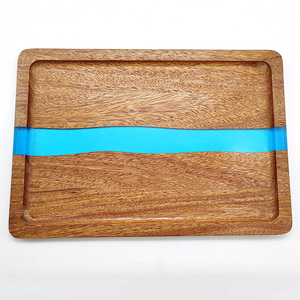 Nhà Máy Bán Buôn Nhựa Epoxy Phục Vụ Khay Nhựa Keo Gỗ Bằng Gỗ Platter Với Nhựa Nghệ Thuật - Product Image 3